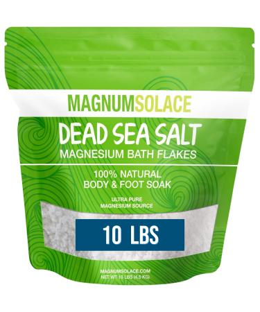 Dead Sea Salt   Dead Sea Salts for Soaking   Magnesium Flakes for Bath Salt   Bath Salts for Women Relaxing  10 lbs 10 Pound (Pack of 1)