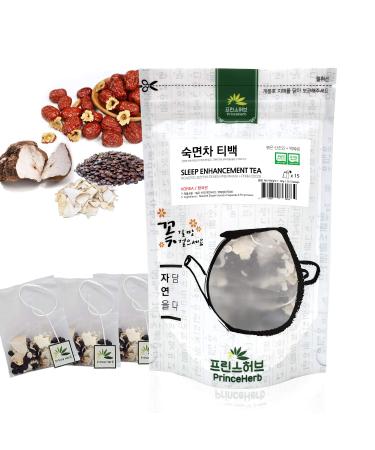 Medicinal Korean Herb Tea 100% Natural Sleep Enhancement Tea - Roasted Zizyphi Semen Preparata Poria Cocos - 40g / 15 Teabags