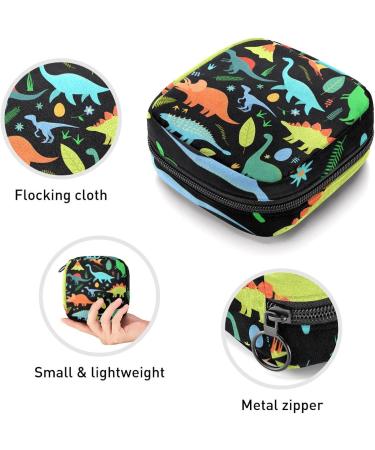 Colorful Dinosaur Period Bag | Sanitary Napkin Storage & Makeup Pouch Color2781 - Buy Online on GoSupps.com
