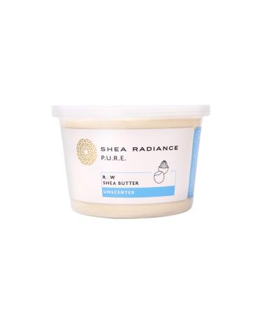 Shea Radiance Unrefined Organic Handcrafted Shea Butter - Face, Body, Hand, Skin & Hair Moisturizer - For all Skin Types | Unscented (14oz) Unscented  14 Ounce