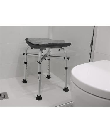 KMINA - Shower Stool for Inside Shower with Double Reinforced Crossbar and Cushion  Heavy Duty Bath Chair 330Ib  Shower Seats for Elderly  Cushioned Bath Chair for Seniors  Free Assembly - Buy Online on GoSupps.com
