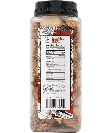 Soeos Galangal Slices 6oz | Non-GMO Verified | Kosher Certified | Authentic Alpinia Galanga from Vietnam | Ideal for Tom Yum and Tom Kha Soups - Buy Online on GoSupps.com
