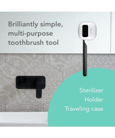 Bril UV-C Toothbrush Sanitizer - Portable Sterilizer Cover & Holder in White - Buy Online on GoSupps.com