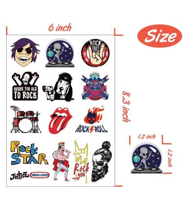 Rock Band Temporary Tattoos - 56 Styles for Kids/Teens Music Birthday Party Favors - Buy Online on GoSupps.com