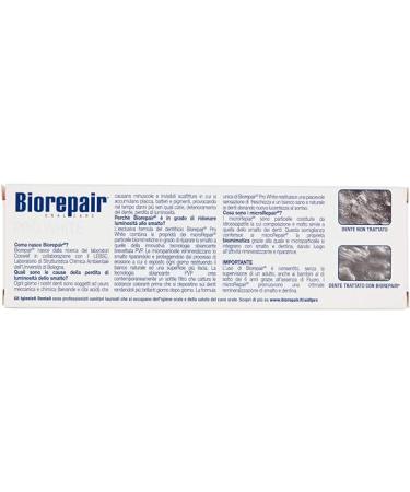 Biorepair Pro White Whitening Toothpaste with microRepair - Italian Import - 2.5oz (75ml) Tube - Buy Online on GoSupps.com