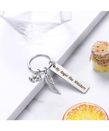 Cobee Cat Memorial Gift Keychain Loss of Pet Key Chain Pet Loss Sympathy Gifts for Cat Pet Lover Women Men - Buy Online on GoSupps.com
