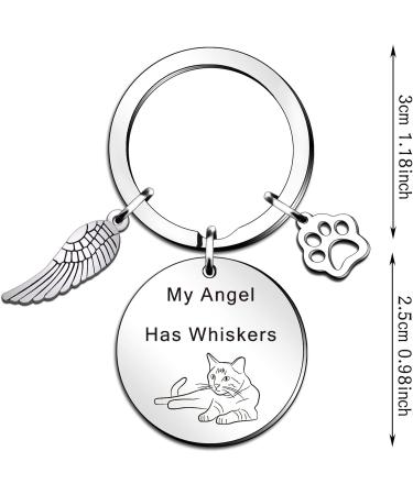 QMVMV Pet Memorial Gifts Sympathy Gift for Cat Lovers in Memory of Cat Keyring Cat Remembrance Gifts Loss of Cat Gift Pet Sympathy Gift for Family Friends Cat Memorial Keyring - Buy Online on GoSupps.com