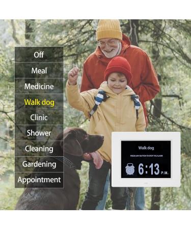 Digital Day Alarm Clock  Calendar Day Clock for Dementia  Alzheimer  Memory Loss  Vision Impaired  Senior  12 Alarms  8 Languages  White - Buy Online on GoSupps.com