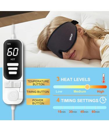 Heated Eye Mask for Dry Eyes - USB Electric Warm Compress Heating Pad for Puffy Eyes - Relieve Pink Eye, Blepharitis, Chalazion, Stye - Washable Grey - Buy Online on GoSupps.com