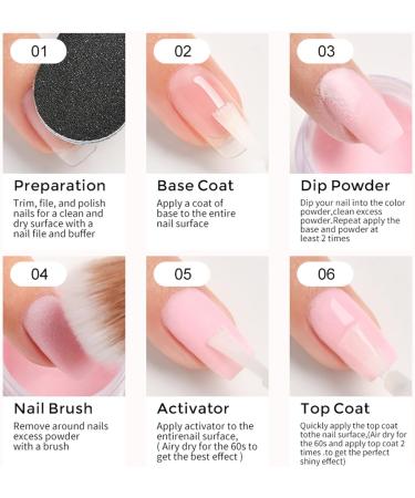 Lot de 6 poudres tremper 6 couleurs de poudre acrylique pour tremper les ongles aucune lampe UV/LED n cessaire kit bricolage longue dur e s chage rapide pour d butants manucure DIY |.Kits - Buy Online on GoSupps.com