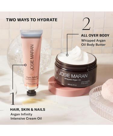 Josie Maran Whipped Body Butter - Skin Firming Body Cream with Argan Oil Whipped Shea Butter Avocado Oil & Essential Fatty Acids - Radiance-Boosting Skincare - Dream Cream (20 Fl oz) Dream Cream 20 Fl Oz (Pack of 1) - Buy Online on GoSupps.com