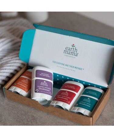 Earth Mama Mini Deodorant Travel Size Set | Aluminum Free Deodorant for Women | No Baking Soda | Natural Deodorant for Sensitive Skin | Safe for Pregnancy & Breastfeeding (4Pack) Assorted Scents 0.56 Ounce (Pack of 4) - Buy Online on GoSupps.com