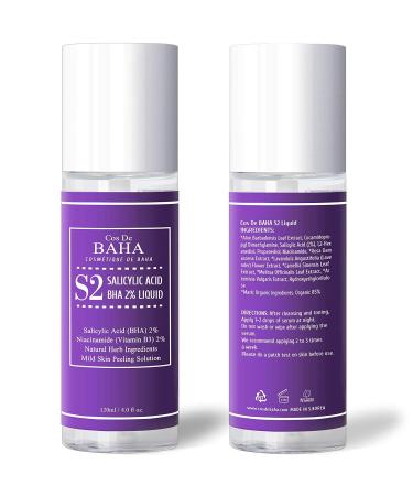 Cos De BAHA Salicylic Acid BHA 2% Liquid - 4 fl oz (120 ml) for Clear Skin - Buy Online on GoSupps.com