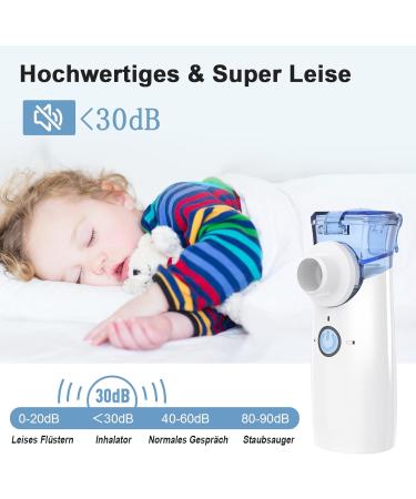 Cinlinso Rechargeable Portable Inhaler for Children & Adults | Super Quiet Adjustable Spray Efficient On-the-Go Inhalation Device - Blue - Buy Online on GoSupps.com