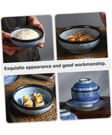 Zerodeko Japanese Bowl Rice Bowls Fruit Salad Plate Ceramic Mixing Bowl Ramen Noodle Bowl Small Model Bench Chinese Noodle Bowl Tableware Pottery Ceramics Micro-Wave Oven Hand-Pulled Noodle 12X12X4.5CM As Shown 2 - Buy Online on GoSupps.com