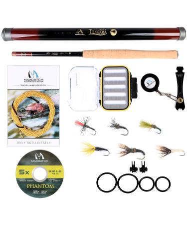 Maximumcatch fly fishing Tenkara Rod/Rod Combo completed outfit 10/11/12/13FT rod with cords and accessories Tenkara Rod combo 11ft (3.3m)