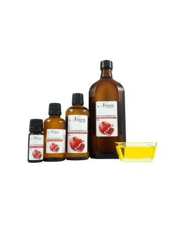 Naturra Organic Cold Pressed Pomegranate Seed Oil - 100ml Glass Unrefined Vegan Body Oil for Radiant Skin - Buy Online on GoSupps.com