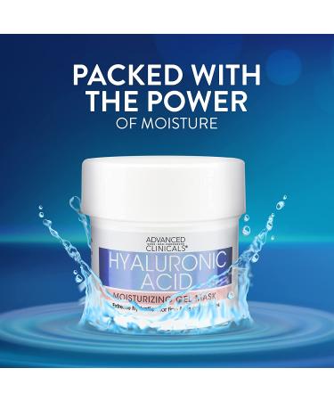 Advanced Clinicals Hyaluronic Acid Gel Mask - Hydrating & Brightening Anti-Aging Facial Mask (Pack of 2) - 5 Fl Oz Each - Buy Online on GoSupps.com