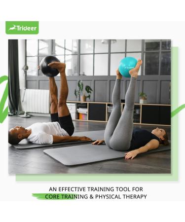 Trideer 9 Inch Pilates Ball - Small Exercise Ball for Core Training & Physical Therapy - Yoga Barre Ball for Balance & Stability - Includes Exercise Guide - Turkis - Buy Online on GoSupps.com