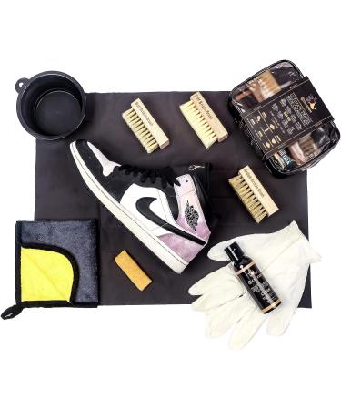 11PC Ultimate Travel Shoe Cleaner Kit - Best Shoe Cleaning Set for White Sneakers | Nubuck and Suede Cleaner Kit with Rubber Eraser and Brush - Perfect Travel Gift - Buy Online on GoSupps.com