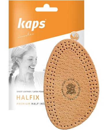 Kaps Halfix Half Insoles - Premium Tan Leather & Latex, Size L8-9 US / 39-40 EUR, Beige - Buy Online on GoSupps.com