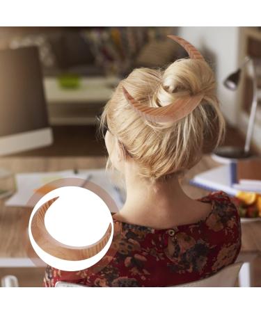 SHERCHPRY moon hair fork barrette hand carved moon hair fork for women Moon Hair Pin sailor moon accessories updo hair sticks vintage hair clips updo hair fork China wood Ladies French - Buy Online on GoSupps.com