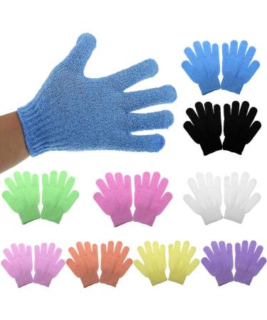 Exfoliating Peeling Bath Gloves - White 1 Pair (2 Pieces) for Spa-Like Skin Care | Fast International Shipping - Buy Online on GoSupps.com