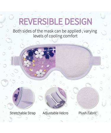 ZN CUET D Ice Gel Cooling Eye Mask - Reusable Cold Pack for Puffy Eyes & Dark Circles - Migraine & Stress Relief - Soft Plush Backing - Purple - Buy Online on GoSupps.com