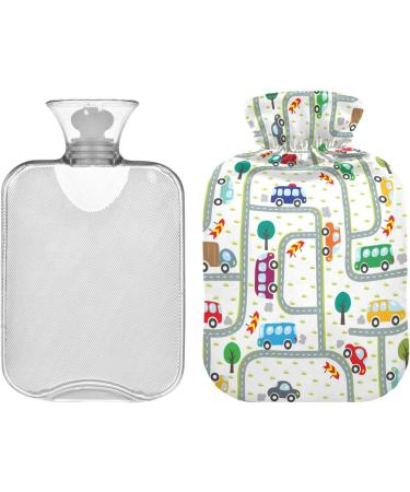 Cartoon Car Hot Water Bottle - 2L Heating Bag for Pain Relief & Period Cramps | International Shipping - Buy Online on GoSupps.com