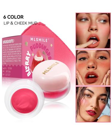 Jelly Lipstick Mud - Moisturizing Matte Velvet Lip Glaze & Cheek Blush with Aloe Vera | High Pigment Long Lasting Lip Makeup (05#Cupid 1 OZ - Buy Online on GoSupps.com