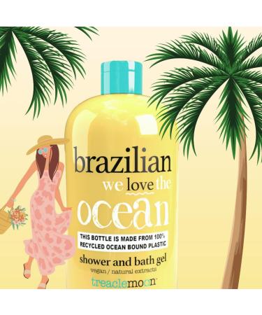 Brazilian Love Bath & Shower Gel 500ml - Vegan & Paraben Free with Natural Guarana Extract | Shop Internationally - Buy Online on GoSupps.com
