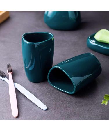 Bathroom soap dispenser handwash dispenser bottle/Dark Green Bathroom Accessories Set Accesorios Para Ba o Apartment Necessities Contain Toothbrush Cup Soap Dispenser Soap Dish-dark green 5 set-G Silver Pump Dark Green 5 Set - Buy Online on GoSupps.com