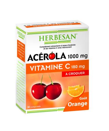 HERBESAN ACEROLA 1000 Orange taste - 30 chewable tablets