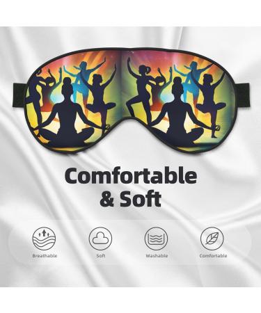 Shop Gymnastics Game Print Eye Mask | Adjustable Blackout Sleep Mask for Men & Women - Best Sleep Aid - Buy Online on GoSupps.com