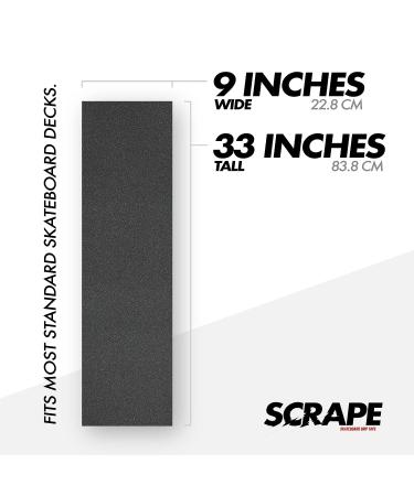 Scrape Tape Black Shortboard Skateboard Grip Tape Sheet - 9 x 33 | Standard Size - Buy Online on GoSupps.com