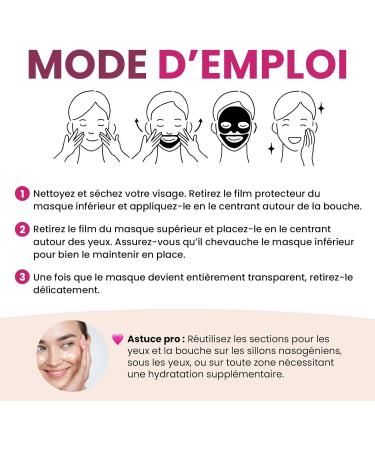 Masque Collagene Visage Hydrogel & Masque Visage Collagene Profond Bas Poids Mol culaire Masque Hydratant Visage Masques Pour le Visage - Fermet & lasticit Collagen Mask 34g*4 unit s Collag ne - Buy Online on GoSupps.com