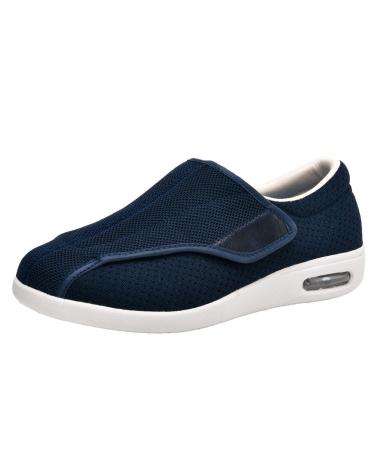 Wide Fit Swollen Diabetic Shoes for Women Lightweight Diabetic Shoes for Men Adjustable Closed Toe Swollen Feet Diabetic Shoes 11 Blue