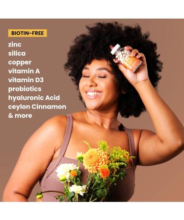 Mela Daily Glow for Healthy Melanin-Rich Skin & Textured Hair with Silica, Millet, Pumpkin Seed, Probiotics, Hyaluronic Acid & Vitamin D3 Vegan, Biotin-Free, Gluten & Soy-Free 60 Count - Buy Online on GoSupps.com