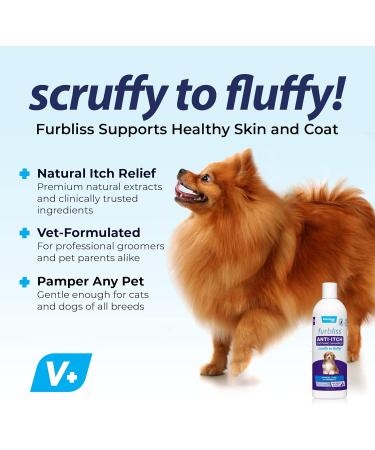 Furbliss Anti-Itching Dog Shampoo - Soothing Chamomile & Cooling Peppermint Oatmeal Formula for Itchy Skin | Natural Ingredients | International Shipping - Buy Online on GoSupps.com