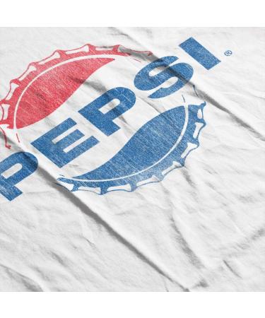 All+Every Pepsi 1960s Distressed Bottlecap Logo Men's T-Shirt L White - Buy Online on GoSupps.com