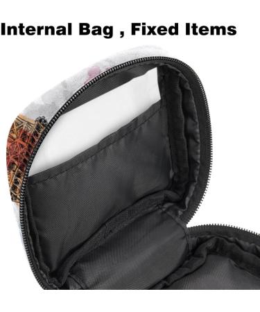 Javenproeqt Paris Eiffel Tower Women's Startup Bag - Large Menstrual Cup Bag with Zipper & Period Inserts - Stylish Multicolored Storage for Girls & Women - Buy Online on GoSupps.com