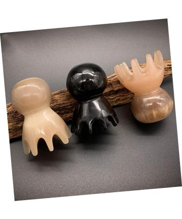 SESESFOUFU 1STK OCTOPUS Massage Comb - Natural Yak Horn Handicraft Tool for Scalp & Hair Care | Portable Massage Comb - Buy Online on GoSupps.com