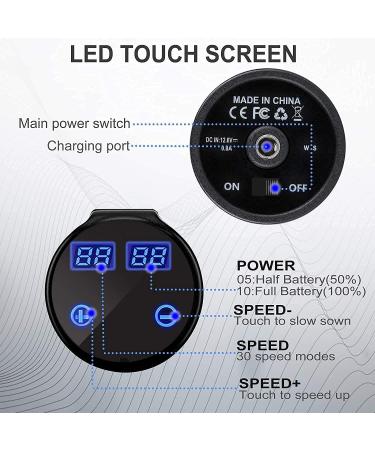 Muscle Massage Gun for Athletes - 30 Speeds Electric Massager for Deep Tissue Relief - Quiet Handheld Device with LCD Screen and 10 Heads - Buy Online on GoSupps.com