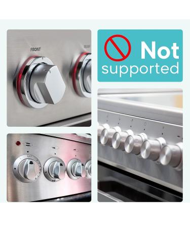 Gas Stove Knob Covers - Child Safety Locks for Gas Cooktop - Easy to Use & Heat Resistant - Pack of 6 (Black) - Buy Online on GoSupps.com