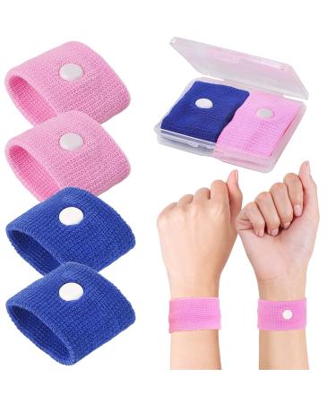 Wendergo 2 Pairs Travel Sickness Bands for Kids Motion Sickness Relief Bands Anti Nausea Wristbands Car Sickness Bands Kids Anti Sickness Bands for Car Travel Sea Morning Sickness
