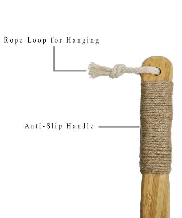 Chikoni Dry Bath Body Brush Back Scrubber with Long Wooden Handle - 100% Natural Bristles for Exfoliation, Detox, Cellulite, and Blood Circulation - Health-Boosting Body Massager - Buy Online on GoSupps.com