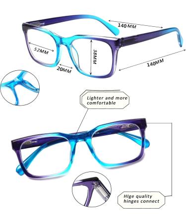 SIGVAN 5 Pack Blue Light Blocking Reading Glasses | Stylish Colorful Eyewear for Men & Women | Spring Hinge 2.5x Magnification - Buy Online on GoSupps.com