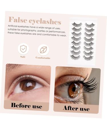 minkissy 8 Pairs Chemical Fiber False Eyelashes Fluffy Fake Lashes Halloween Fake Eyelashes Wispy Fluffy False Lashes Natural False Eyelashes Dense False Lashes Miss Eyes Cosmetics - Buy Online on GoSupps.com