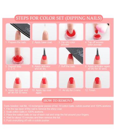 Aikker Dip Powder Nail Colors Set - 32 Glitter Nude Red Pink Yellow Green Shades | 2 in 1 Acrylic Dipping Powder Kit for Nail Art - Perfect for Beginners & Professionals | AK26 - Buy Online on GoSupps.com