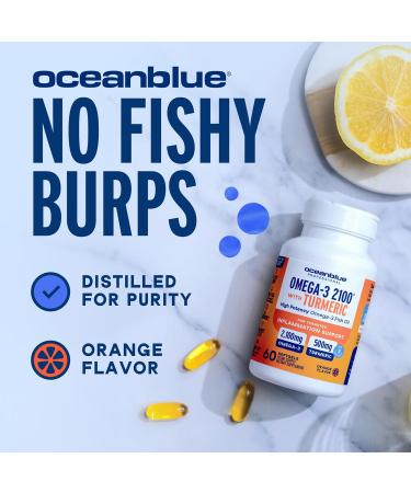 Oceanblue Omega-3 2100 Advanced Wellness Bundle Vitamin D3 & Turmeric High Potency Fish Oil for Heart Joint & Immune Support 2-Pack - Buy Online on GoSupps.com